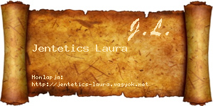 Jentetics Laura névjegykártya